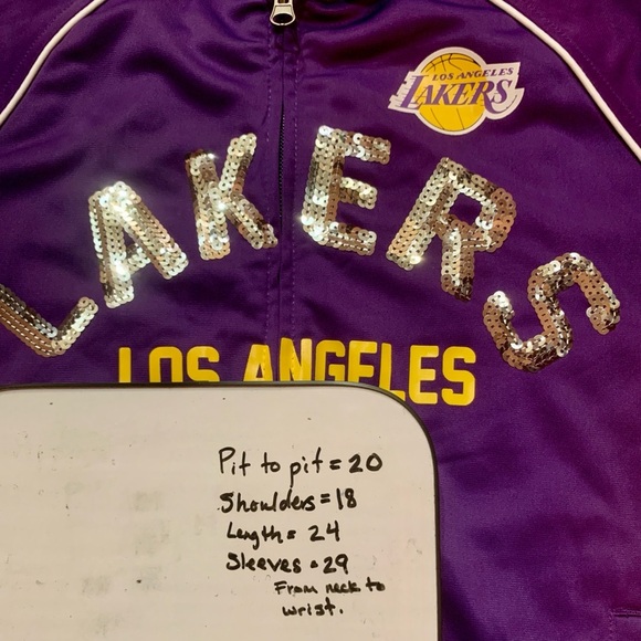 Womens G-III 4Her Carl Banks Purple/Gold LA Lakers Full-Zip Track Jacket Sz S - Picture 4 of 6